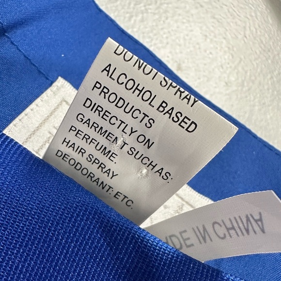 Fiesta Fashion Royal Blue Fit‑Flare Prom Homecoming Dress Floral Sweet 16 Small - Picture 12 of 16